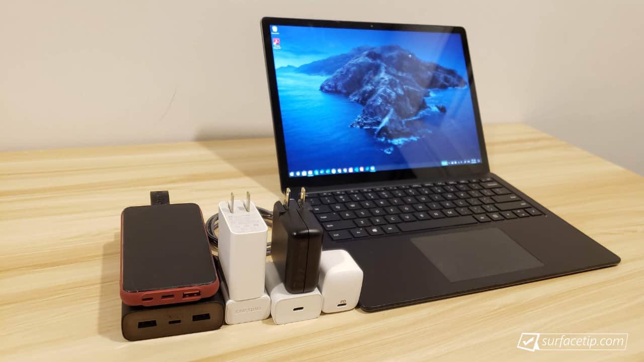 Microsoft Surface Laptop battery and charging