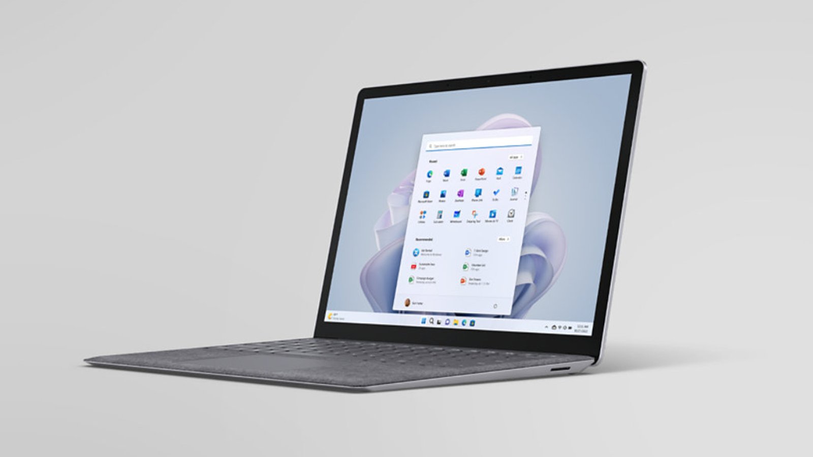 Microsoft Surface Laptop software interface