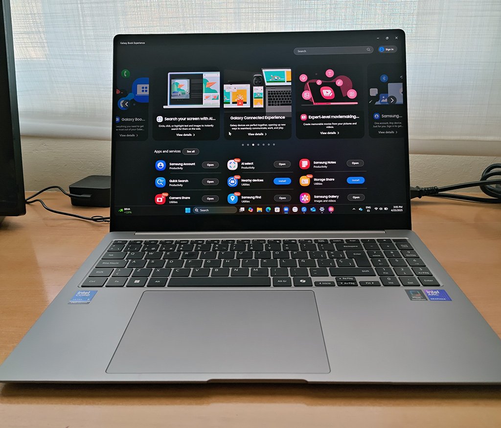 Samsung Galaxy Book5 Pro software interface